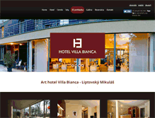 Tablet Screenshot of hotelvillabianca.sk